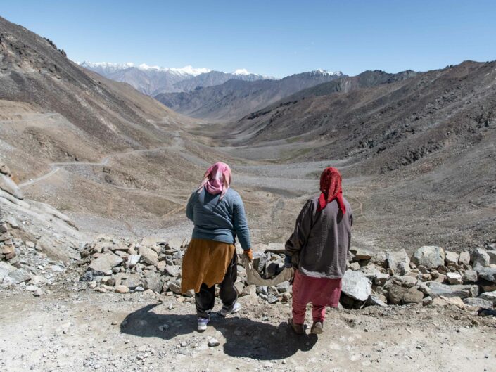 IN THE HIGH MOUNTAINS OF LADAKH, WOMEN ARE RESPONSIBLE FOR THE MAINTENANCE OF ROADS